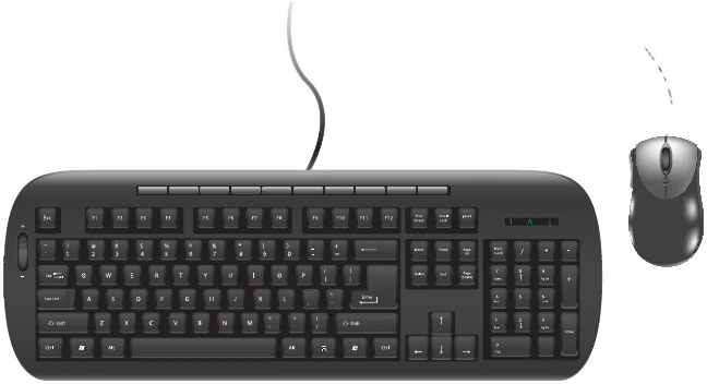 Wired keyboard and mouse